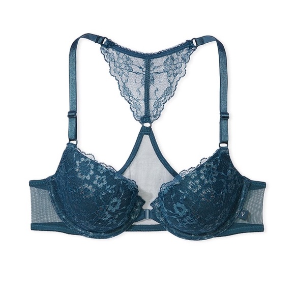 CLEARANCE $70 Victoria’s Secret Lacy floral T-Shirt front close bra 36D set - Picture 2 of 5